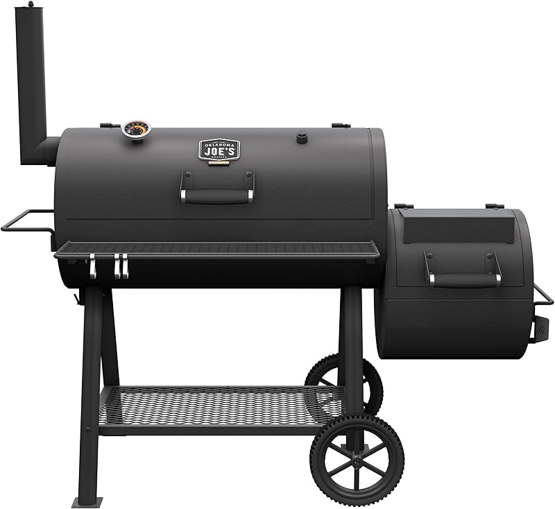 Offset smoker for traditional low-and-slow barbecue cooking